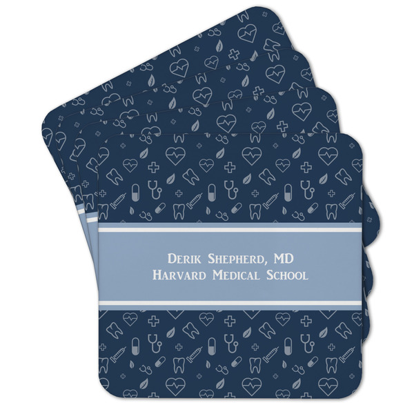 Custom Medical Doctor Cork Coaster - Set of 4 w/ Name or Text