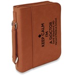 Medical Doctor Leatherette Bible Cover with Handle & Zipper - Large- Single Sided (Personalized)
