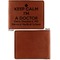 Medical Doctor Cognac Leatherette Bifold Wallets - Front and Back Single Sided - Apvl