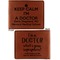 Medical Doctor Cognac Leatherette Bifold Wallets - Front and Back