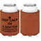 Medical Doctor Cognac Leatherette Can Sleeve - Single Sided Front and Back