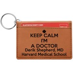 Medical Doctor Leatherette Keychain ID Holder - Double Sided (Personalized)