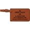 Medical Doctor Cognac Leatherette Luggage Tags
