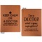 Medical Doctor Cognac Leatherette Portfolios with Notepad - Large - Double Sided - Apvl