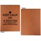 Medical Doctor Cognac Leatherette Portfolios with Notepad - Large - Single Sided - Apvl