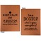 Medical Doctor Cognac Leatherette Portfolios with Notepad - Small - Double Sided- Apvl
