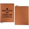 Medical Doctor Cognac Leatherette Portfolios with Notepad - Small - Single Sided- Apvl