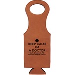 Medical Doctor Leatherette Wine Tote - Single Sided (Personalized)