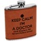 Medical Doctor Leatherette Wrapped Stainless Steel Flask (Personalized)