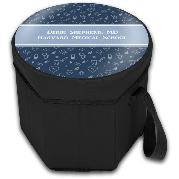 Medical Doctor Collapsible Personalized Cooler & Seat (Closed)