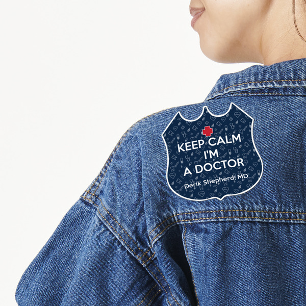 Custom Medical Doctor Twill Iron On Patch - Custom Shape - Large (Personalized)