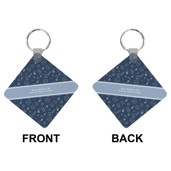 Medical Doctor Diamond Keychain (Front + Back)