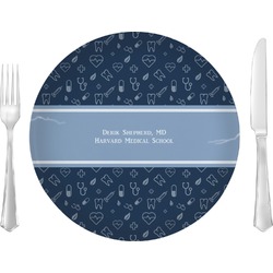 Medical Doctor 10" Glass Lunch / Dinner Plates - Single or Set (Personalized)