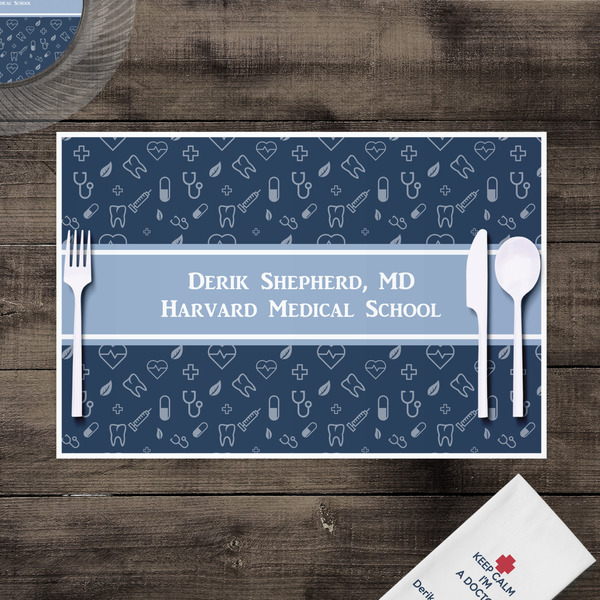 Medical Doctor Disposable Paper Placemat - In Context