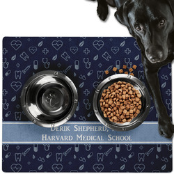 Medical Doctor Dog Food Mat - Large w/ Name or Text