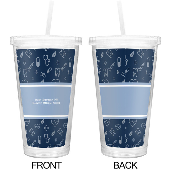 Medical Doctor Double Wall Tumbler with Straw - Approval