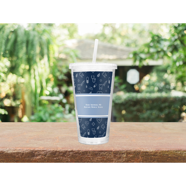 Medical Doctor Double Wall Tumbler with Straw Lifestyle