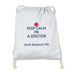 Medical Doctor Drawstring Backpack - Sweatshirt Fleece - Double Sided (Personalized)