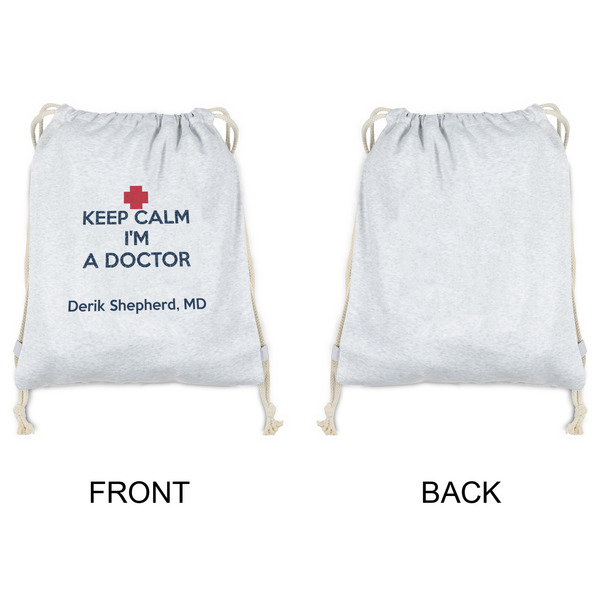 Medical Doctor Drawstring Backpacks - Sweatshirt Fleece - Single Sided - APPROVAL