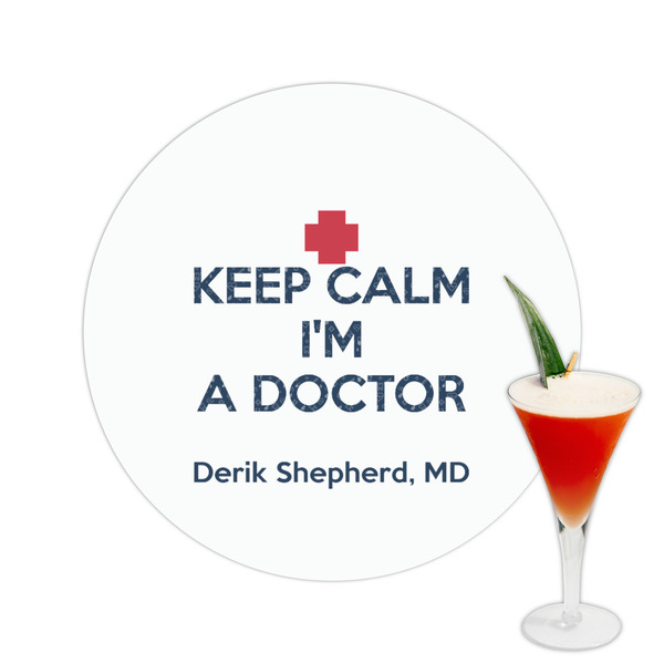 Custom Medical Doctor Printed Drink Topper -  2.5" (Personalized)