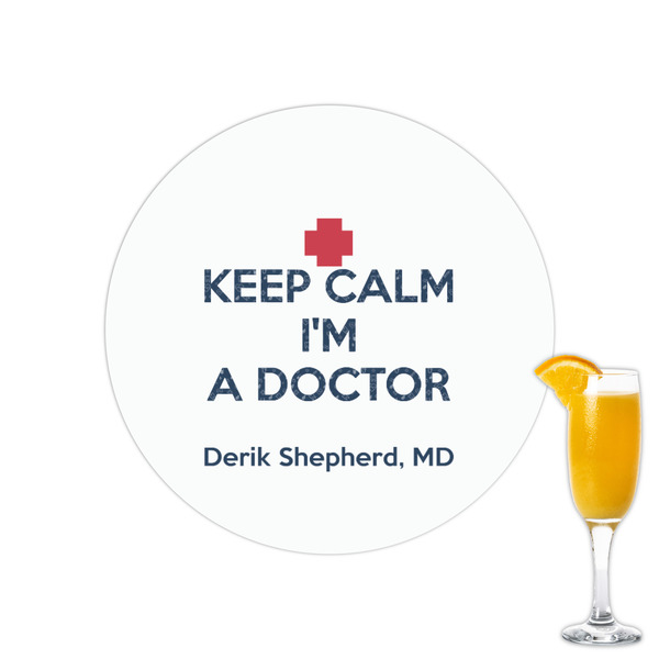 Custom Medical Doctor Printed Drink Topper - 2.15" (Personalized)