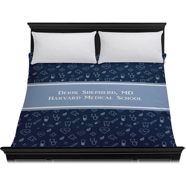 Medical Doctor Duvet Cover - King - On Bed - No Prop
