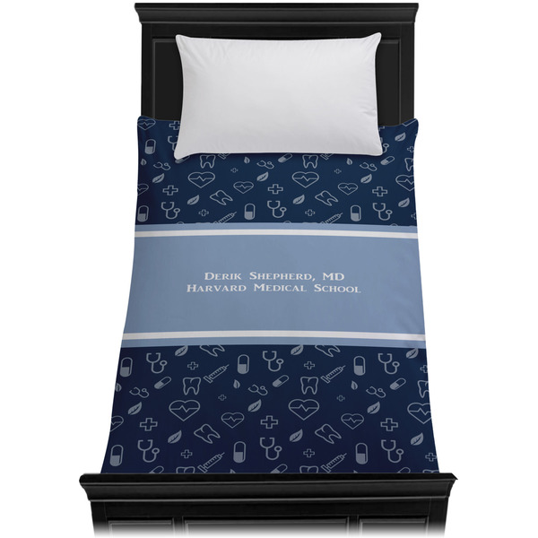 Medical Doctor Duvet Cover - Twin XL - On Bed - No Prop