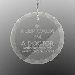 Medical Doctor Engraved Glass Ornament - Round (Personalized)