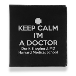 Medical Doctor Leather Binder - 1" - Black (Personalized)