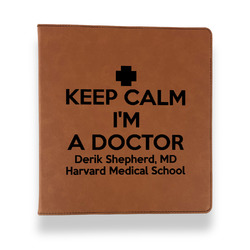 Medical Doctor Leather Binder - 1" - Rawhide (Personalized)