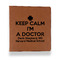 Medical Doctor Leather Binder - 1" - Rawhide - Front View