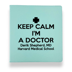 Medical Doctor Leather Binder - 1" - Teal (Personalized)