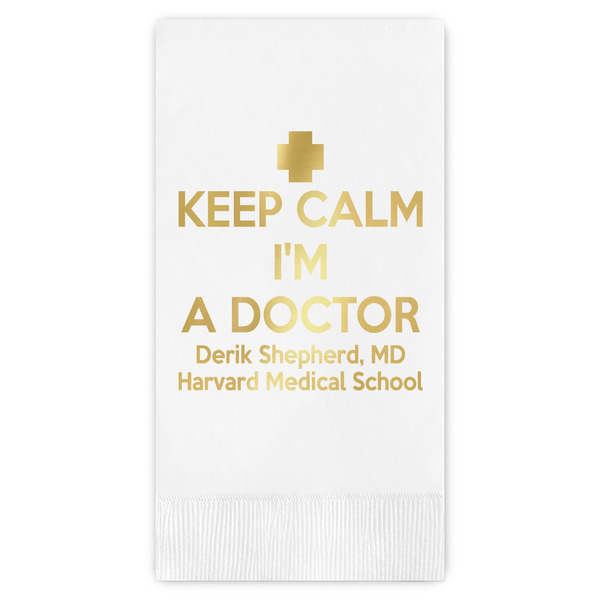 Custom Medical Doctor Guest Napkins - Foil Stamped (Personalized)