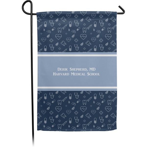 Custom Medical Doctor Small Garden Flag - Double Sided w/ Name or Text