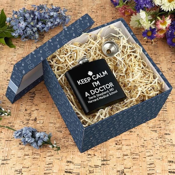 Medical Doctor Gift Boxes with Lid - Canvas Wrapped - X-Large - In Context