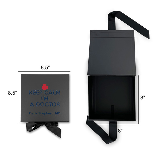 Medical Doctor Gift Boxes with Magnetic Lid - Black - Open & Closed