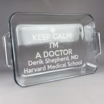 Medical Doctor Glass Baking Dish with Truefit Lid - 13in x 9in (Personalized)