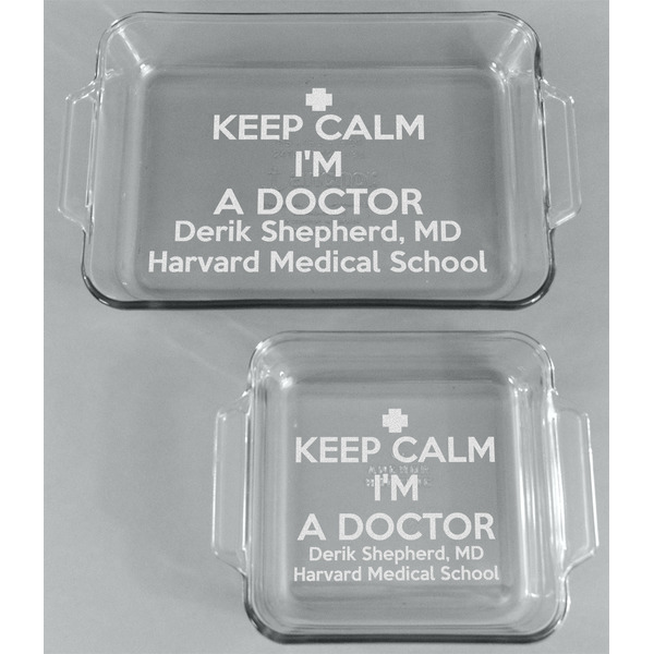 Medical Doctor Glass Baking Dish Set - FRONT