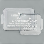 Medical Doctor Set of Glass Baking & Cake Dish - 13in x 9in & 8in x 8in (Personalized)