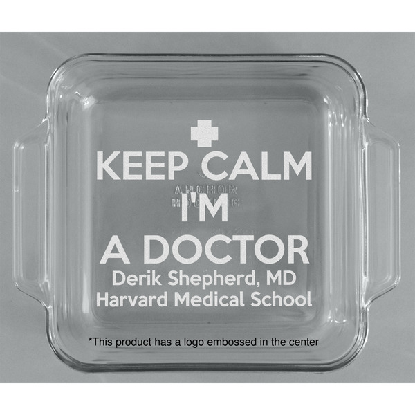 Medical Doctor Glass Cake Dish - APPROVAL (8x8)