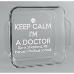 Medical Doctor Glass Cake Dish - 8in x 8in (Personalized)