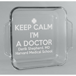 Medical Doctor Glass Cake Dish - 8in x 8in (Personalized)
