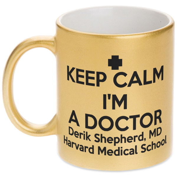 Custom Medical Doctor Metallic Gold Mug (Personalized)
