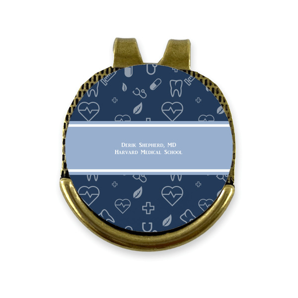 Custom Medical Doctor Golf Ball Marker - Hat Clip - Gold