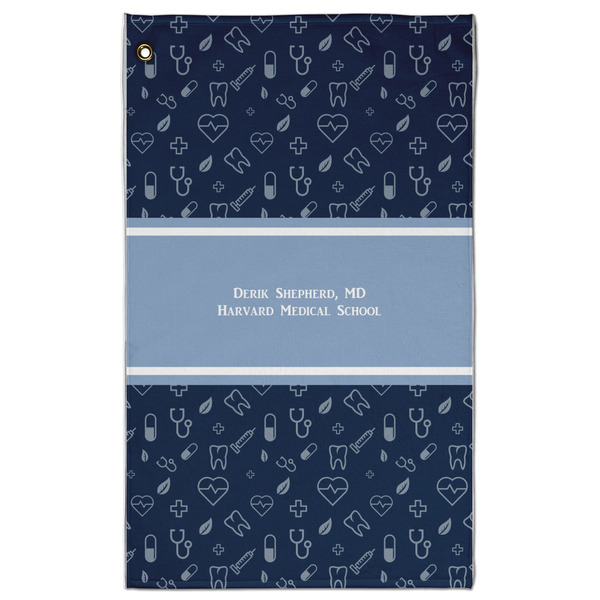 Custom Medical Doctor Golf Towel - Poly-Cotton Blend w/ Name or Text