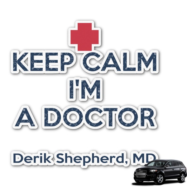 Custom Medical Doctor Graphic Car Decal (Personalized)