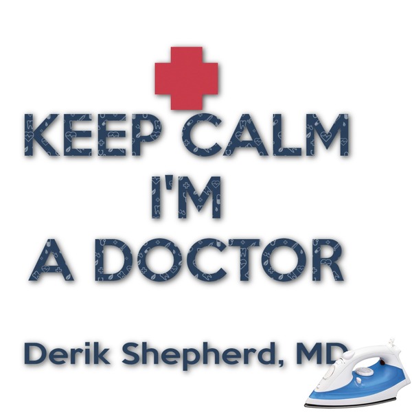 Custom Medical Doctor Graphic Iron On Transfer - Up to 4.5"x4.5" (Personalized)