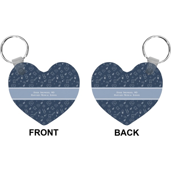 Medical Doctor Heart Keychain (Front + Back)