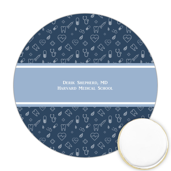 Custom Medical Doctor Printed Cookie Topper - Round (Personalized)