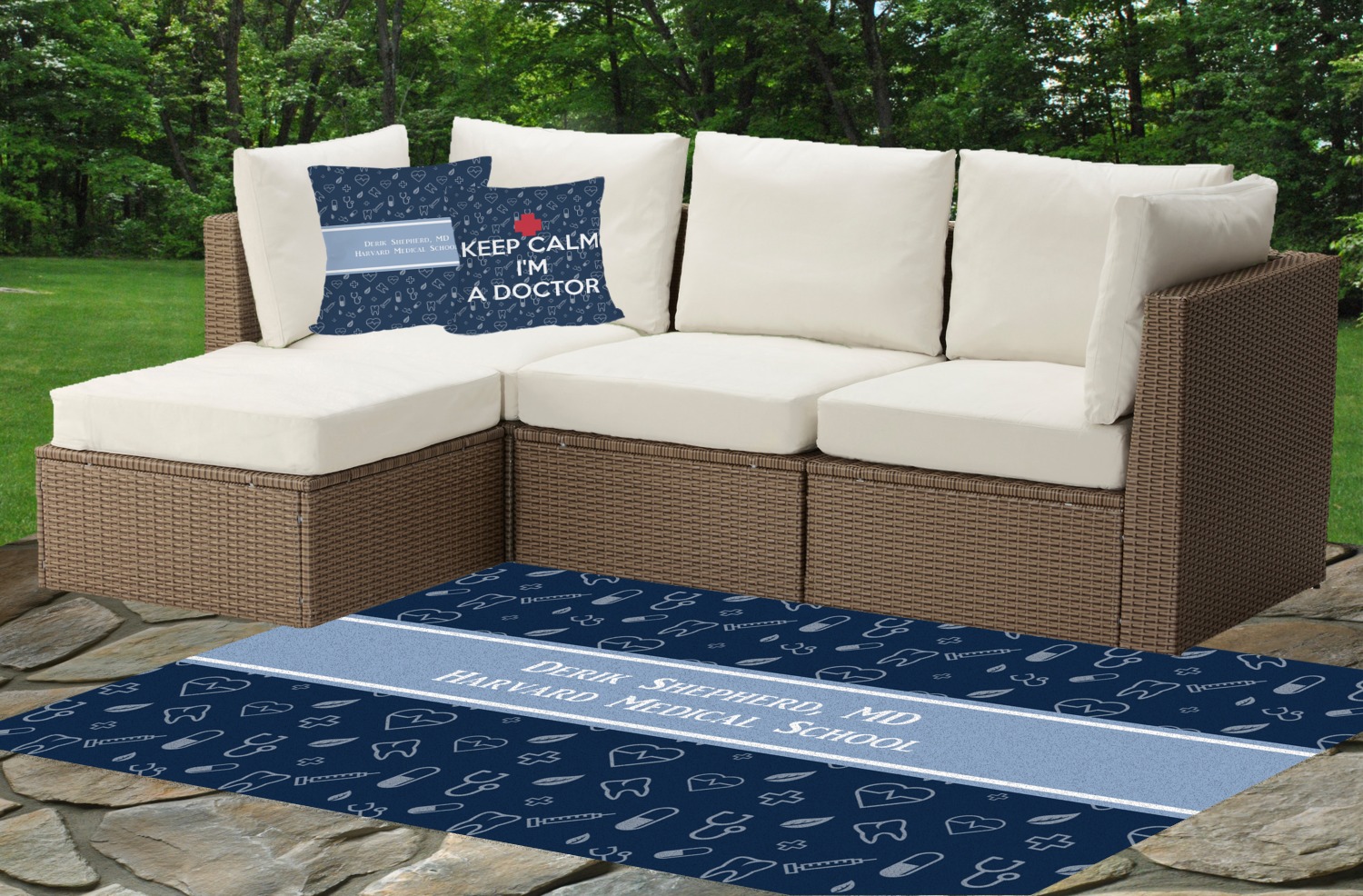 Custom Medical Doctor Indoor / Outdoor Rug (Personalized) YouCustomizeIt